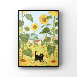 絵画。壁掛け原画【素敵なピアノ曲と椅子の上で寝たい猫】 絵画。壁掛け原画【素敵なピアノ曲と椅子の上で寝たい猫】 絵画 アカザ