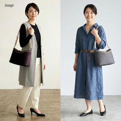 ブラック×シャンパンゴールドのパラコードかごバッグ2way｜B5サイズ・長さ調節可・内ポケット 4枚目の画像