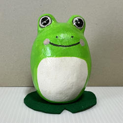 黄緑のカエル（小）置物＃11 その他置物 工房TAKA 通販 11476376