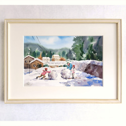 雪だるま 絵画 のおすすめ人気通販｜Creema(クリーマ) ハンドメイド
