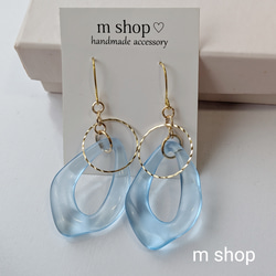 シルバーフラワー ハンドメイドピアス ピアス（フック・チェーン） m