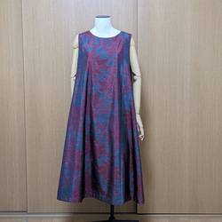 SOLD　お値下げ中　着物リメイク　ロングベスト　紬　M-L SOLD お値下げ中 着物リメイク ロングベスト 紬 L〜LL フリーサイズ