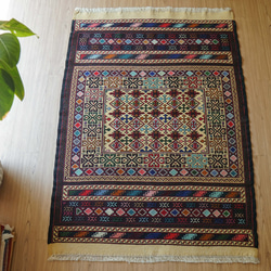 121×83cm【アフガニスタン手織り絨毯 カールモハメディ】ペルシャ絨毯