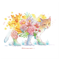 招き猫_水彩原画_イラスト イラスト n.akabae 通販 20114996｜Creema