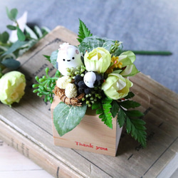 仏花 ☆カトレアお供え花 花器付きLサイズ プリザーブドフラワー 仏花