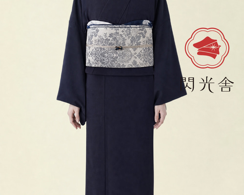 着物 単衣 【宵藍】夏 浴衣 無地 セオα(セオ・アルファ) 着物 閃光舎