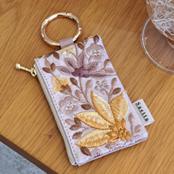 ギフトシリーズ ペンケース / インド刺繍 / 刺繍リボン / 小物入れ