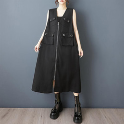 ❤️大きいサイズ ベスト　ジレ❤️レディース 　春夏　新品 ジップ　袖なし 1枚目の画像