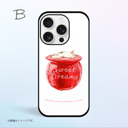 「SWEET DREAMS_猫とリンゴ飴」｜強化ガラスiPhoneケース 6枚目の画像