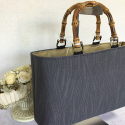 ハンドメイド・リメイク・帯・デニム・カバン・トートバッグ・外