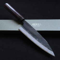 月光作 青紙2号 黒打 切付包丁 180㎜ #1463 焼栗柄 包丁・ナイフ