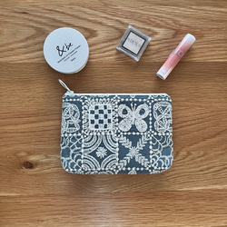507A ミナペルホネンハンドメイド　カゴカバー mina perhonen symphony ブックカバー ミナペルホネン の刺繍生地 A6