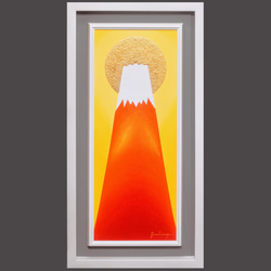 新絵具U35使用○厚塗り『黄色い花』○がんどうあつし肉筆絵画F6UV