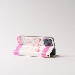 iphone14 ケース 手帳型 いちご ミルク 牛乳 苺 スマホケース iphoneケース 2023 3枚目の画像