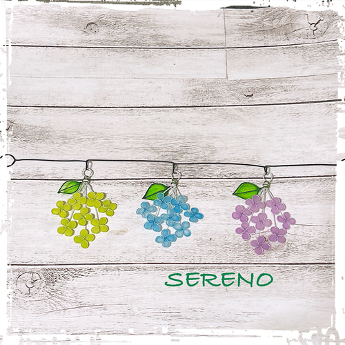 ワイヤーガーランド⭐︎紫陽花あじさいアジサイ ガーランド SERENO