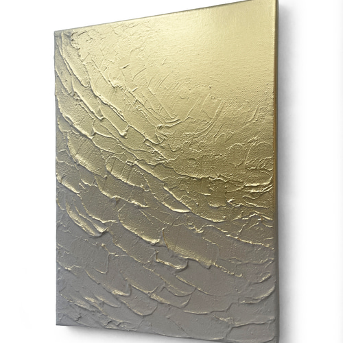金の海の立体絵画 テクスチャ―アート 絵画 現代アート 抽象画 壁掛け