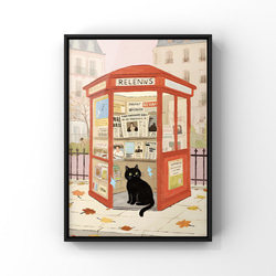 絵画。壁掛け絵原画手描き【ヨーロッパ風の椅子と白い猫】01 絵画