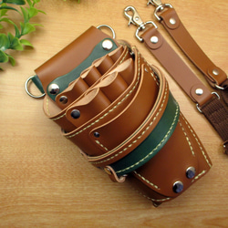 ヌメ革ナチュラル＆カラフル　７丁差し　シザーケース　SCA-254/NB CSUP LEATHERの販売中作品一覧 | ハンドメイド通販・販売のCreema