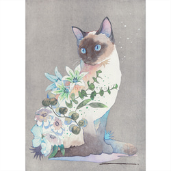 招き猫_水彩原画_イラスト イラスト n.akabae 通販 20114996｜Creema