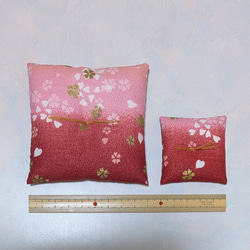 ミニ座布団 紗綾形 10cm角 4枚セット 置物用 飾り座布団 ミニチュア