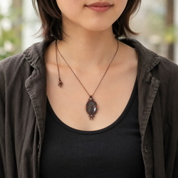 美麗・『ラブラドライト』『ブラックオパール』生命の樹マクラメ編