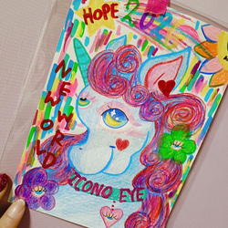 2024年製作✡】Pray to nature【S2号/240×240mm】 絵画 Icono-Eye