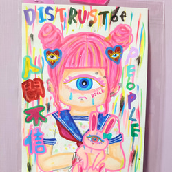 2024年製作✡】Pray to nature【S2号/240×240mm】 絵画 Icono-Eye