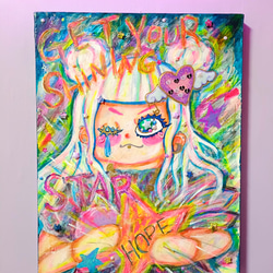 2024年製作✡】Pray to nature【S2号/240×240mm】 絵画 Icono-Eye