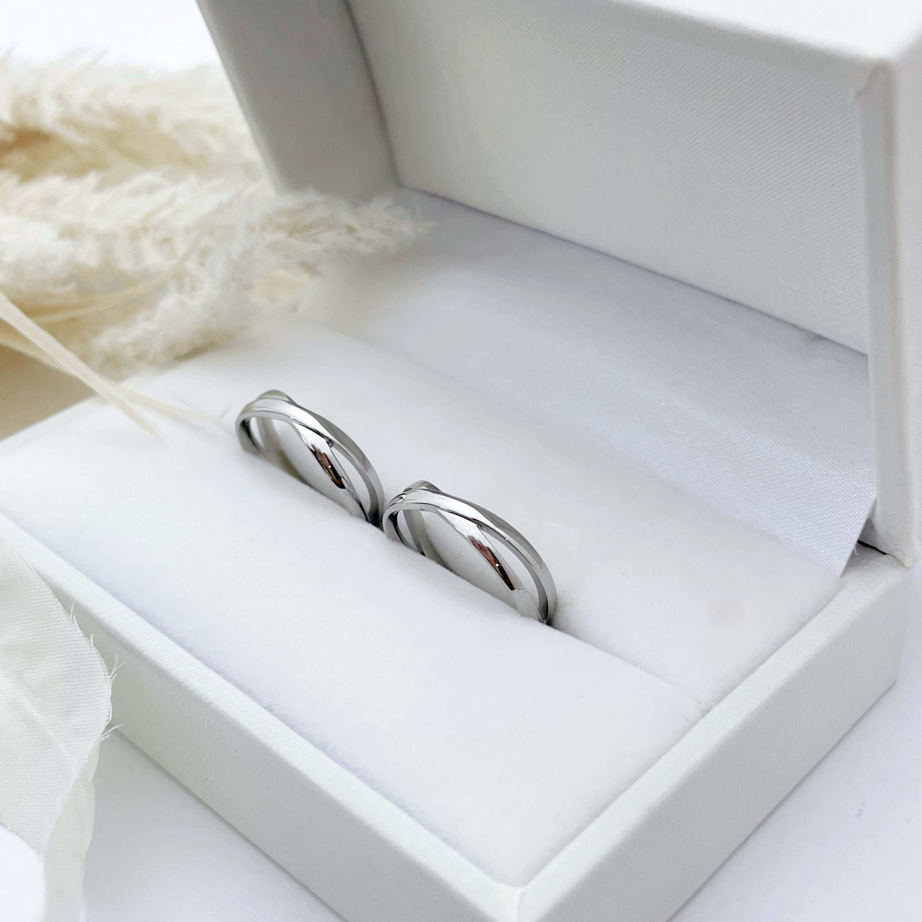 【想いを結ぶ】ペアリング ステンレス 結婚指輪 ペアリング マリッジリング 刻印 鏡面