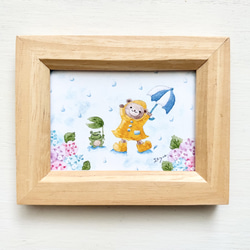 透明水彩画 ミニカード2枚セット「馬さんのお正月」ちぎり絵 年賀状 お