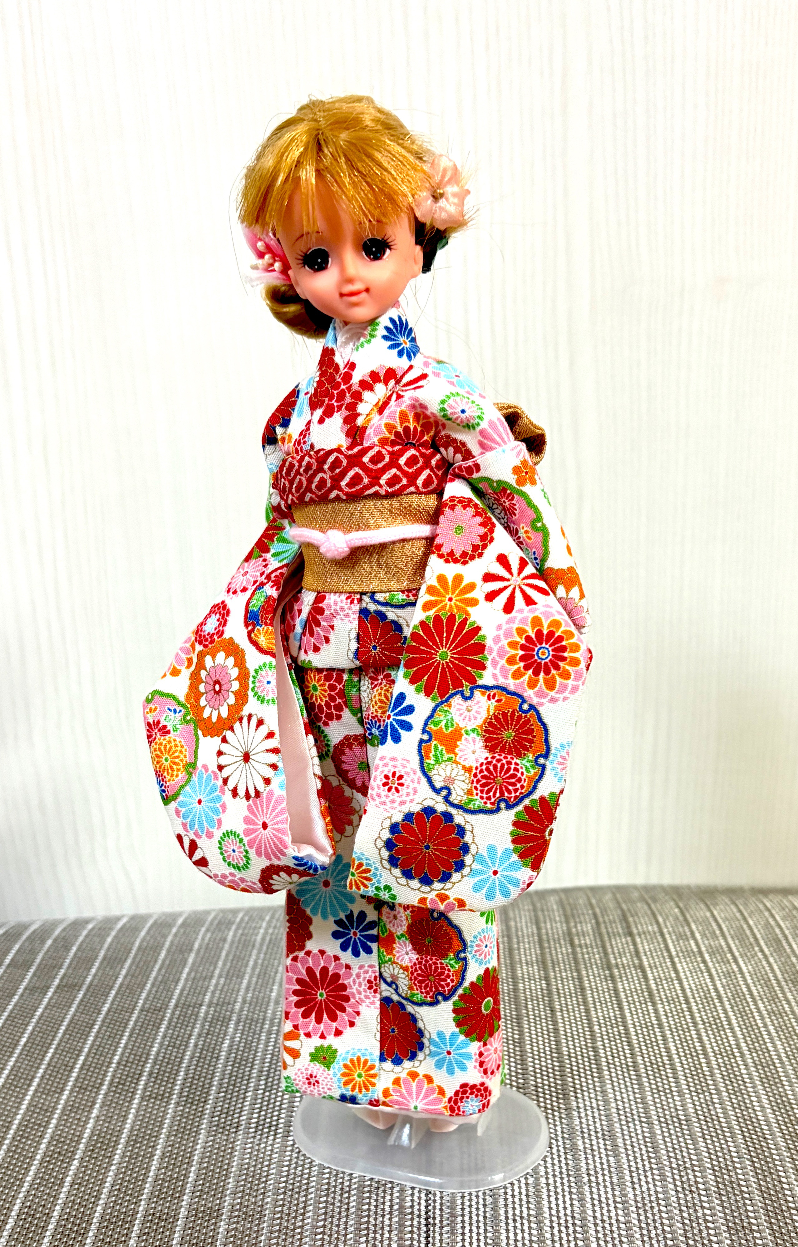 ジェニーちゃん着物/本裁・本仕立 着せ替え着物 帯・巾着付き その他