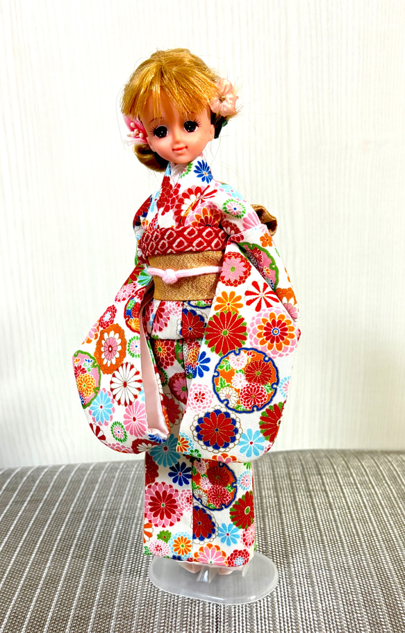 ジェニーちゃん着物/本裁・本仕立 着せ替え着物 帯・巾着付き その他