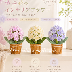モールフラワー 小さなブーケ 薄紫色 紫陽花×胡蝶蘭 枯れない花 アート