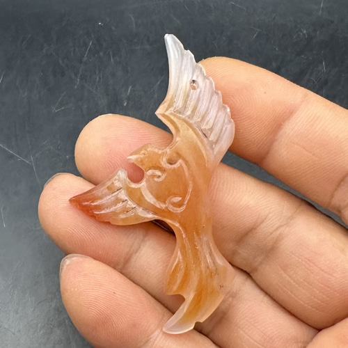 瑪瑙彫刻 鳥の置物 グレーオレンジ 瑪瑙彫刻 鳥の置物 グレーオレンジ 鳥雑貨の通販 | 輸入雑貨の通販