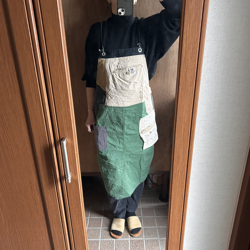 EASYSKANKING リメイクエプロン アップサイクルエプロン boro