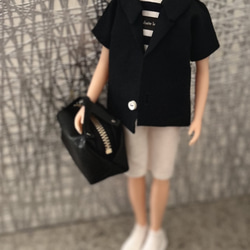 22cmサイズ 1/6ドールお洋服3点セット【ツイードset】 おもちゃ・人形