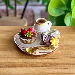 104 ＊桜ネコさんのチーズケーキ＊ ミニチュアスイーツ 粘土 ドール