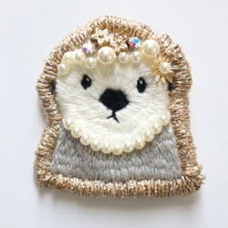 ゴールデンレトリバーの刺繍ブローチ ブローチ 水越商店 通販 16049489