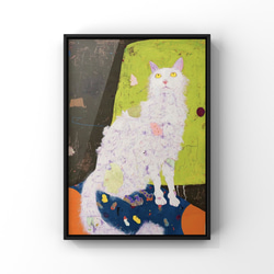 絵画 | イラストポスター 504☆ 【シャム猫は元気いっぱいだ】 絵画