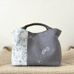 ⚮̈ミナペルホネン sulka white ネリオバッグ スルカ あおり巾着バッグ