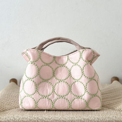 d)ミナペルホネン☆ハンドメイド パッチバッグ(jungle relief) ⚮̈ミナペルホネン jungle relief シプリバッグ 巾着ショルダーバッグ