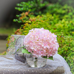 桜・春を楽しむ可愛い桜の花・グラスフラワーアレンジ ～ ガラス器に