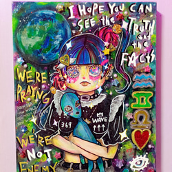 2024年製作✡】Pray to nature【S2号/240×240mm】 絵画 Icono-Eye