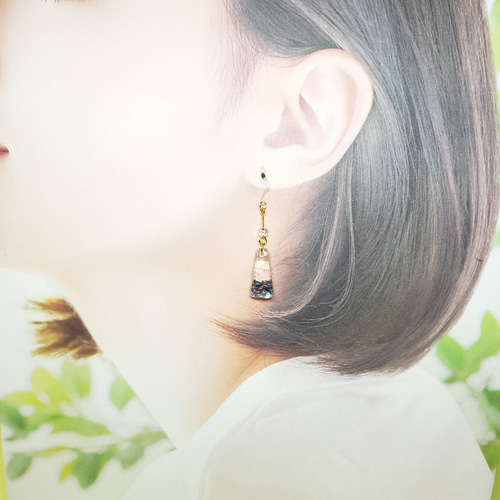 No.630-B　ハンドメイド☆オーロラ・ホログラム☆レジン☆ピアス・イヤリング No.630-E ハンドメイド☆オーロラ・ホログラム☆レジン☆ピアス
