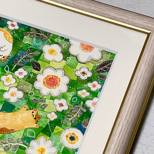 絵画「新しく始める花とネコたち」 絵画 伊藤彩恵子 通販 20836969