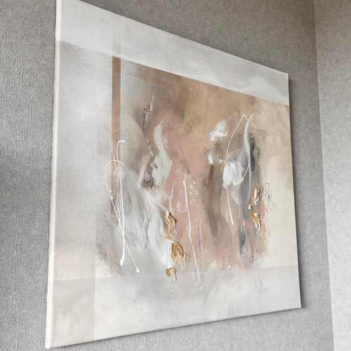現代アート 65×65㎝ 抽象画 テクスチャーアート モダン インテリア