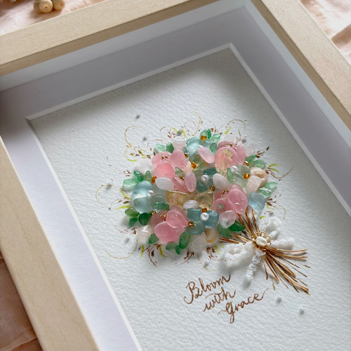 れい Bloom with Grace｜シーグラスアート フラワー 花 シーグラスアート[受注制作] Bloom with Grace｜フラワー 花 ギフト