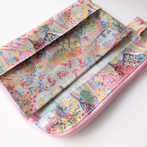 ☆新商品☆ カード入れ付き A6（お薬手帳）L字ファスナークリアポーチ