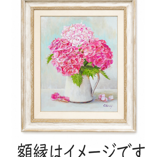 一点物】『 6月の花明かり 』油絵 F3号 油彩 絵画 原画 インテリア