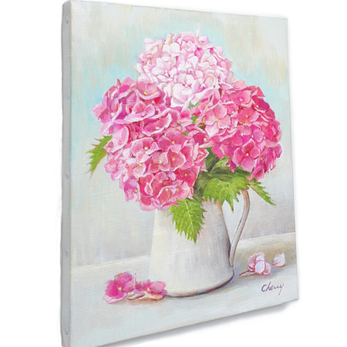 一点物】『 6月の花明かり 』油絵 F3号 油彩 絵画 原画 インテリア